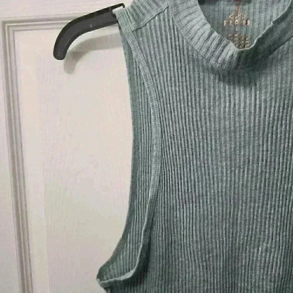 Prana Ribbed Tank Top in Light Blue - Picture 2 of 9